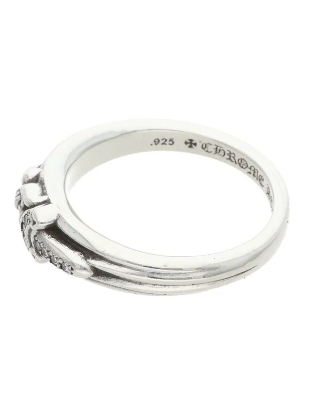 Chrome Hearts Baby Clsc P D Classic Dagger Pave Diamond Silver Ring